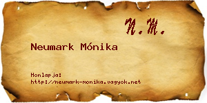 Neumark Mónika névjegykártya